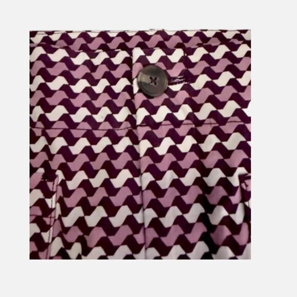 Maeve Anthropologie The Colette Purple Patterned Mini Skirt With Pockets size XL - Picture 4 of 9